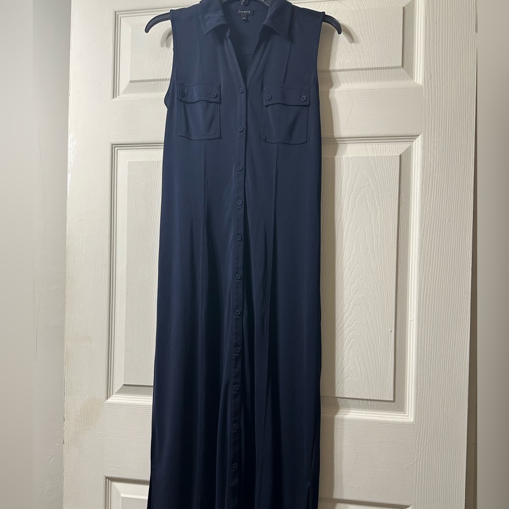 Navy Blue Talbots Maxi Dress, Size Small